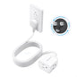 TROND 360 Rotating Flat Plug Extension Cord, 3 AC, 10ft, ETL Listed, White