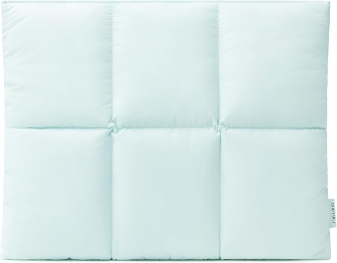 Comfyable Puffy Laptop Sleeve 13 Inch 14 Inch, Quilted Puffer Laptop Carrying Case, Pillow Case Compatible with MacBook Air M4 2025 M3 M2 M1, MacBook Pro M4 Pro/Max, Ice Blue