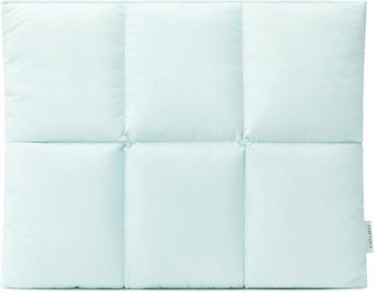 Comfyable Puffy Laptop Sleeve 13 Inch 14 Inch, Quilted Puffer Laptop Carrying Case, Pillow Case Compatible with MacBook Air M4 2025 M3 M2 M1, MacBook Pro M4 Pro/Max, Ice Blue