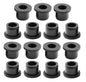 15 pcs 9/16" Drill Hole，3/8" ID Black Silicone Top hat Rubber Grommets for Wiring，Automotive，Firewall，Hole Plug，Desk，Screw，Water and Gas Pipe，Drain，House Siding，Cable Bushing，Glass，Wire Plug