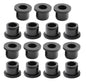 10 pcs 13/16" Drill Hole，3/8" ID Black Silicone Top hat Rubber Grommets for Wiring，Automotive，Firewall，Hole Plug，Desk，Screw，Water and Gas Pipe，Drain，House Siding，Cable Bushing，Glass，Wire Plug