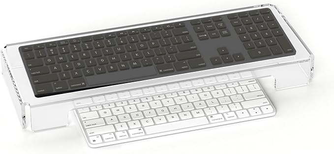 BOSSCASA Acrylic Computer Keyboard Cover, Mechanical Keyboard Dust Cover PC Keyboard Cat Protector, Cat Keyboard Protector (2 Pack, Clear)