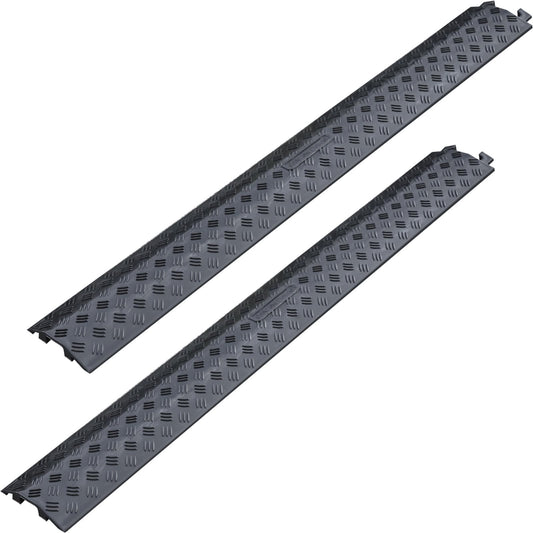 OranLite 2 Pack 40" Rubber Floor Cable Cover, Interlocking Design