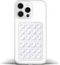 Anteel Medium-Sized Silicone Suction Phone Case Adhesive Mount, Enhanced Suction Power and Upgraded Thickened Sticky Phone Grip, Durable, Hands-Free Sticky Phone Holder, 2.28"x3.46" (White)
