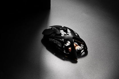 AM Infinity Gaming Wireless Mouse, 49g Metal Ultralight Hollow Design, 30000 DPI PAW3950 Sensor, Dual 8K Polling, Hot-Swappable Battery, DIY RGB Lighting – 2.4G/Bluetooth/Wired Gaming Computer Mouse