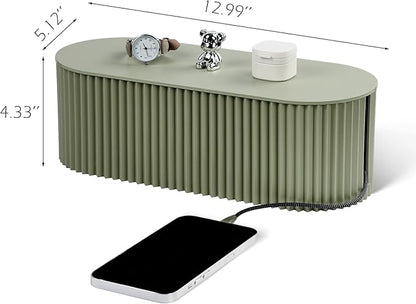 Cable Management Box Large Cable Organizer Box for Power Strips, Surge Protectors, Chargers, Adapters, TV Computer Wires Cable Hider Organizer Box with Cable Ties，Wire Ties - Green