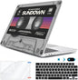 Compatible with MacBook Air 13.6 inch Case 2025 2024 2023 2022 Release M4 A3240 M3 A3113 M2 A2681 with Touch ID, Plastic Hard Shell Case&Keyboard Cover&Screen Film&Webcam Cover, Cassette Tape