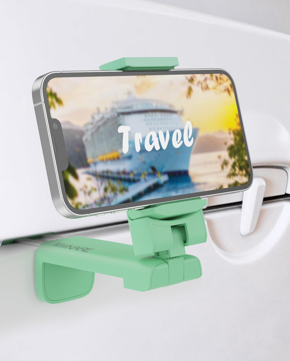 MiiKARE 2PCS Airplane Phone Holder, Plane Travel Essentials, Black & Black