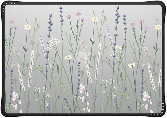CASETiFY Impact MacBook Air 15" (M2-M4) Case [Cushioned Impact Corners/Scratch-Resistant/Anti-Slip Grip] - Gigi Garden Florals - MacBook - Clear Black