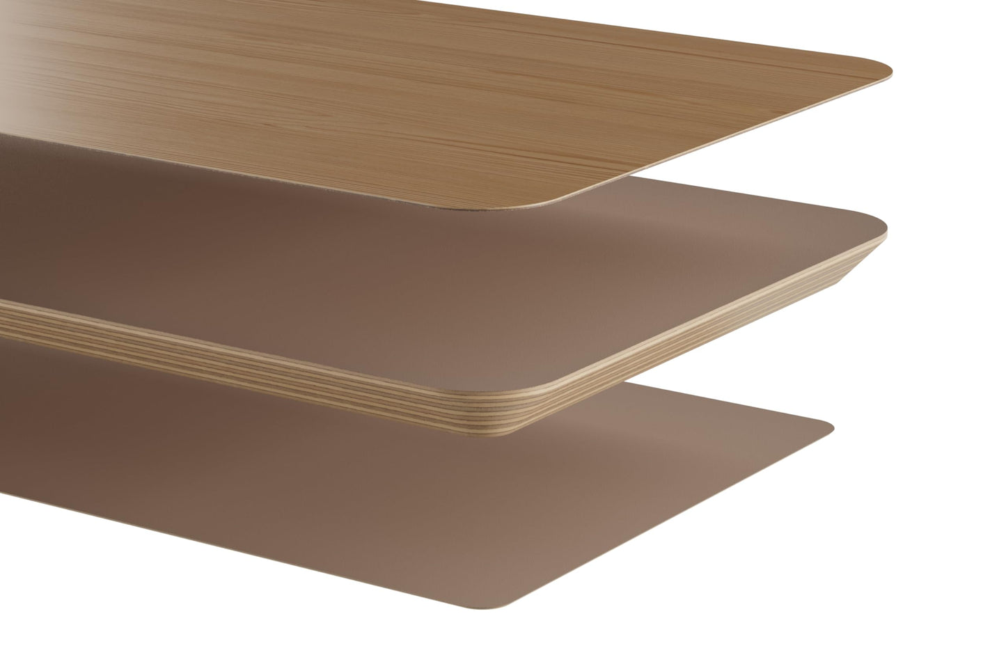 amesoba White Oak Dual‑Tier Ergonomic Desk Setup – Modern Wooden Monitor Stand & Workspace Riser, Home Office & Minimalist Aesthetic (White Oak, Large)