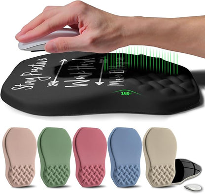 Ergonomic Raised Mouse Pad Wrist Support with Bilateral Slope Memory Foam Mousepad for Wrist Rest and Carpal Tunnel Pain Relief 11.8x7.9〃Inspirational Quotes