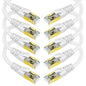 KASIMO CAT 8 Ethernet Cable Shielded SFTP Internet Network Patch Cord, Heavy Duty High Speed LAN Cables w Gold Plated RJ45 Connector Professional for Router, Modem, Gaming (5 Feet, 10 Pack White)
