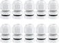 XHF 10 Pcs 1/4" IP68 Strain Relief Nylon Cord Grip NPT Cable Glands Adjustable UL Listed and RoHS Compliant (Grey)