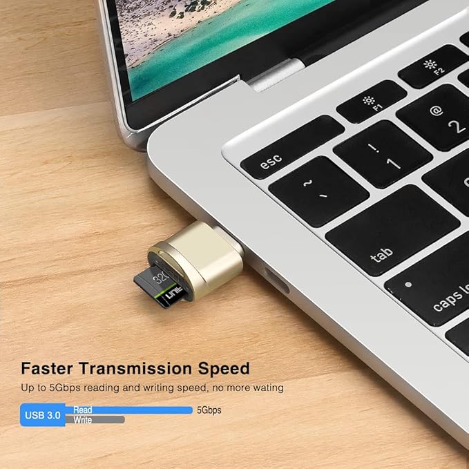 USB C Micro SD Card Reader (Pack of 2 Pcs), BorlterClamp Type C OTG TF Memory Card Reader Compatible with Laptop, MacBook, Tablet, Smartphone