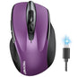 TECKNET Wireless Mouse, BT 5.0/2.4G, Rechargeable 6-DPI Silent, Blue