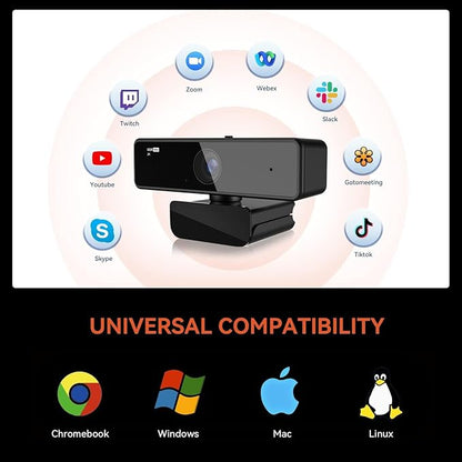 NUROUM V11 2K Webcam for PC, 1080P 60FPS USB Web Camera with Microphone, 1440P@30fps, 90° Wide-Angle, Privacy Cover, Plug&Play for Mac/Laptop/Desktop/Computer, for Zoom/Teams/Google Meet