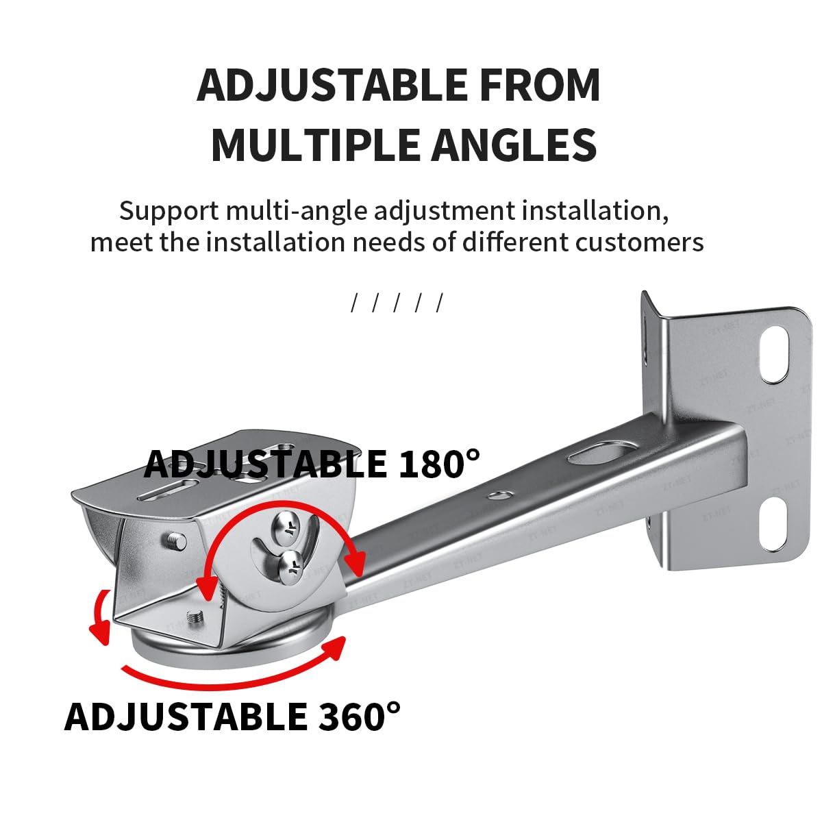 ZT-NET ZT-NET Security Camera Corner Pole Mounting Bracket Stainless Steel