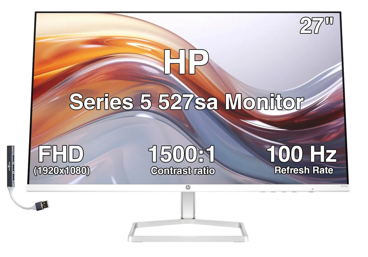 HP Series 5 527sh 27" FHD IPS Monitor with 300 nits Brightness (2 Pack)