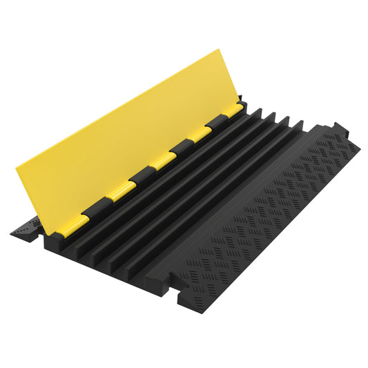 RELIANCER 3 Packs 2-Channel Rubber Cable Protector Cover Ramp & Speed Bump