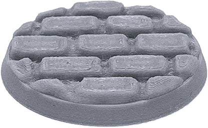 Miniature Bases - Scenic Texture - Masonry - 32mm (15pcs), 3D Printed Tabletop RPG and Wargame Miniature Accessories