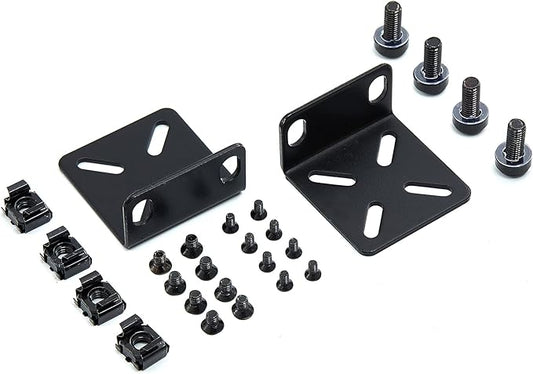 PhyinLan Rack Mount Kit Universal 1U Rack Ears with Adjustable Holes Distance, Compatible for Most Cisco, NETGEAR,Dell, D-Link, Linksys, TRENDnet and Buffalo Tech Switches