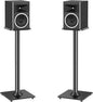 MOUNTUP Universal Speaker Stands Pair for Surround Sound, 31" Height Floor Speaker Stands, Holds Bookshelf Speaker Satellite Speaker Large Speaker, Up to 22LBS Cable Concealing 9.8" Plate Black MU9132
