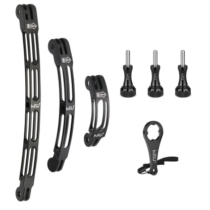 HSU Aluminum Alloy Curved Extension Arm Kit (7.9”/5.3”/3”) (Black)