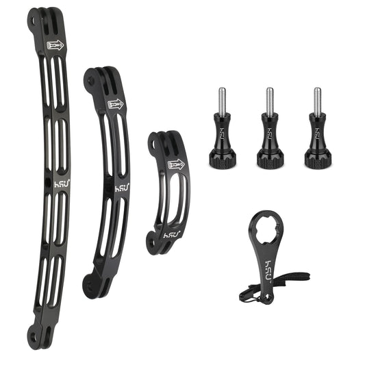 HSU Aluminum Alloy Curved Extension Arm Kit (7.9”/5.3”/3”) (Black)