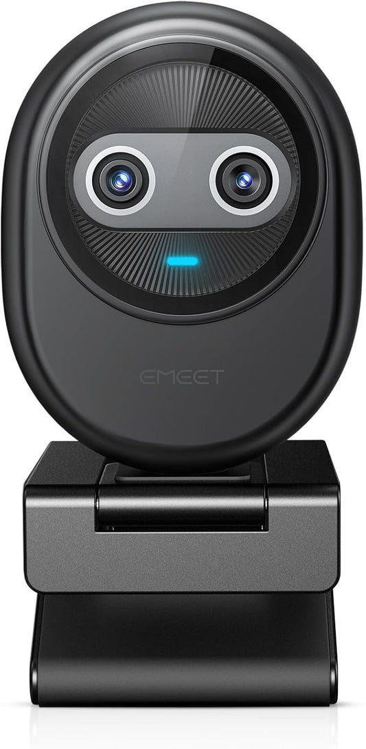 EMEET Piko 4K Webcam for Streaming, World’s 1st Dual-Camera AI-Powered 4K Camera w/AI Autofocus, 3 Mics Array&3 Sound Modes, USB Webcam with Clip, Great for Streaming, Desk Setup