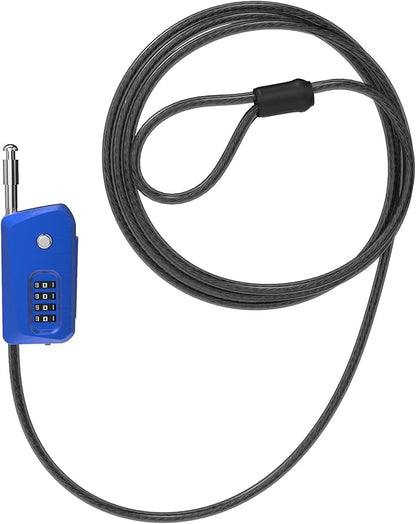 6ft Python Cable Lock for Bike, Bicycle, Trail Camera Locking, 4 Digit Combination Lock Outdoor Use, Heavy Duty Anti Theft, Long Security Cable Wire Candado for Trail Cam, eBike, Kayak