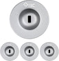 I3C Anchor Plate Adhesive Security Plate, Laptop Lock Plate with Slot, Universal Lock Plate for Laptop, Monitor, Smart Phone,Tablet, Other Electronic Products (Silver 4 Pack)