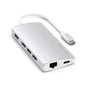 Satechi 8-in-1 USB-C Hub V3, 8K HDMI, 100W Charging, Ethernet, Silver