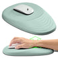 Hokafenle Ergonomic Mouse Pad Wrist Support, Terraced Slope Carpal Tunnel Wrist Pad for Mouse with Unibody Memory Foam, Wrist Rest Pain Relief Mousepad (Light Cyan, 11.8x7.9 in)