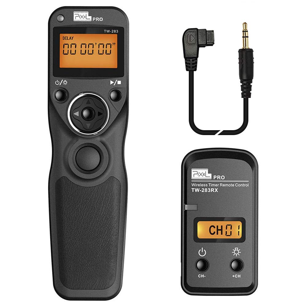 Remote Control Compatible for Sony, Pixel Wireless Shutter Release Cable TW-283 S1/S2 Timer Remote Control Compatible for Sony Alpha A100 A350 A450 A550 A560 A9 A99 A77 A7RII A7