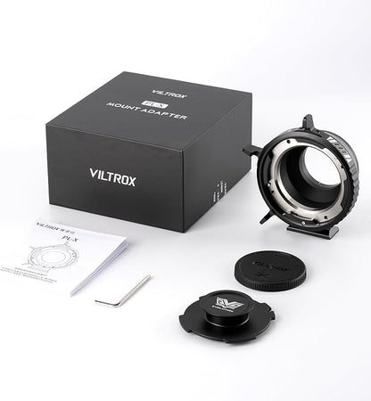 VILTROX PL-X Lens Mount Adapter Ring Converter with Rotary Lock Compatible with PL Lens to Fuji X-Mount Cameras X-Pro1, X-Pro2, X-T1, X-T2, X-T3, X-E1, X-E2, X-E2s, X-E3, X-H1