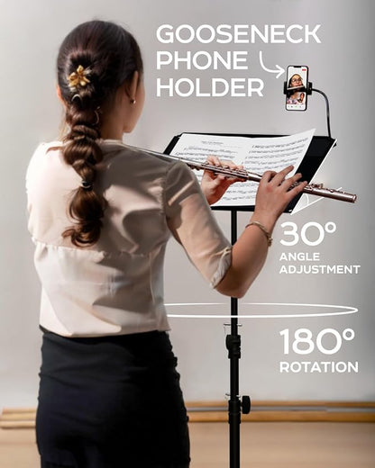 Projector Tripod Stand, Height Adjustable 27" to 62" & Floor Projector Stand, Portable Laptop Stand, Camera & Light & Ball-Joint – Well-Made, Easy-to-Adjust, DJ Rack & Music or Movie stand