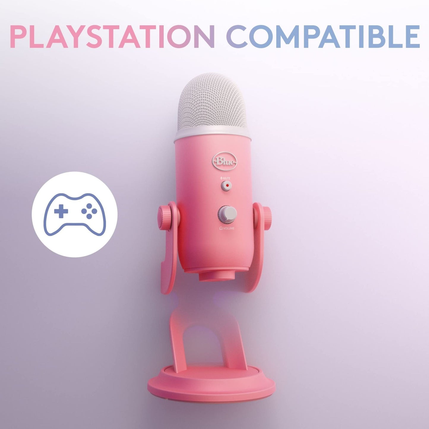 Logitech Creators Blue Yeti USB Microphone for Gaming, Streaming, Podcast, YouTube, Discord, PC, Studio Sound, Plug & Play-Dawn Pink