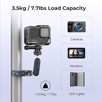 SMALLRIG Camera Mount Clamp 2-Pack, Ballhead Magic Arm with Adapter for GoPro, Camera Monitor Mount, Super Clamp for DSLR/Stabilizer - 5529