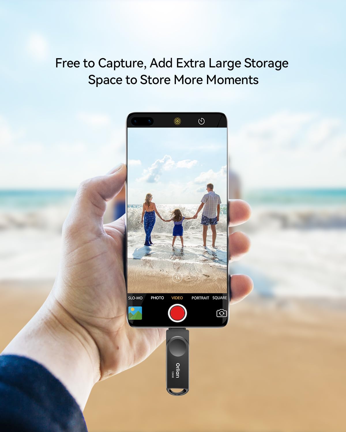 Orlian 2PCS 128GB USB C Flash Drive for Phone, Dual USB 3.0 Phone Thumb Drive Type-C & USB-A, up to 110MB/S Metal Waterproof Swivel Memory Stick for iPhone 15/16/17, Android, Tablet, Computer PC