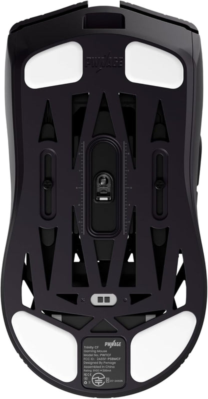 Pwnage Trinity CF Wireless Gaming Mouse - Sakura Samurai Colorway - 39g Ultralight Symmetrical Design - 8KHz Polling - Custom XERO PAW3950 Sensor 36,000 DPI - Solid Sides - PTFE Skates - Esports Grade