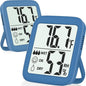 Antonki 2 Pack Room Thermometer for Home, Indoor Hygrometer Humidity Meter Gauge, Digital Temperature and Humidity Sensor Monitor for House, Terrarium, Incubator, Greenhouse - Battery Included