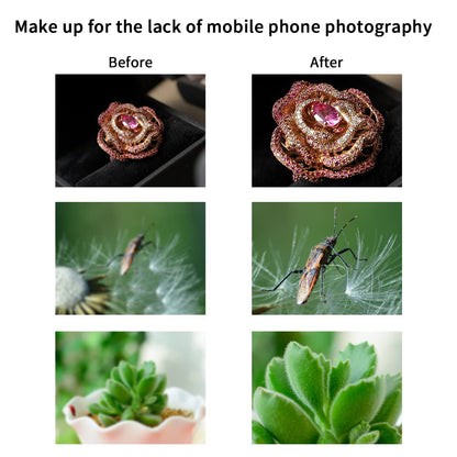 Jevocom 30-120mm Cell Phone Macro Lens, for ipad,iPhone,Samsung, Android, Pixel,Phone Macro Lens