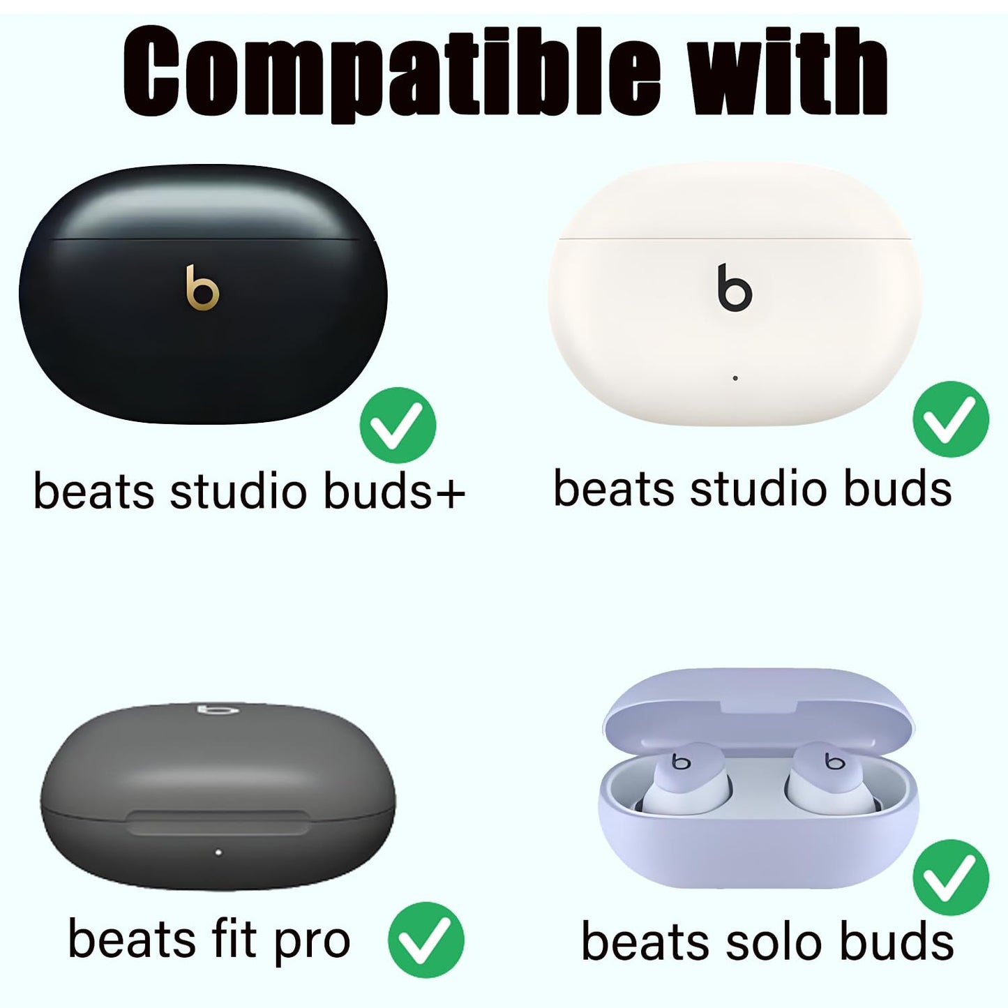 Double Flange Ear Tips for Beats Studio Buds, Anti-Slip Noise Isolating