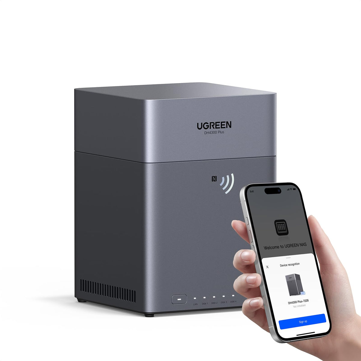 UGREEN NAS DH4300 Plus 4-Bay for Beginners, Home Users & Remote Workers
