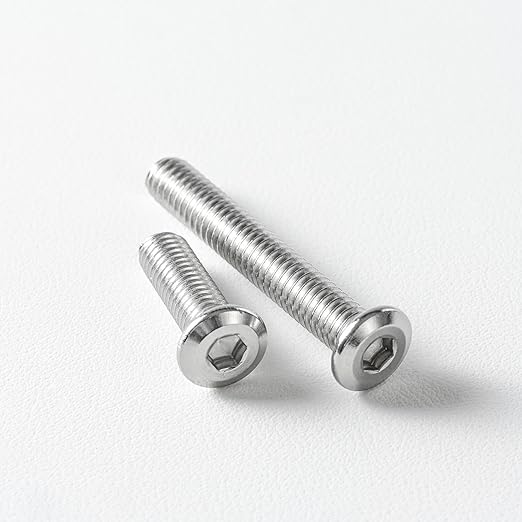 3/16-24 x 5/8" (50 Pack) Flat Head Hex Socket Cap Screws Bolts, 304 Stainless Steel 18-8, Hex Drive, Bright Finish, Fully Machine Thread