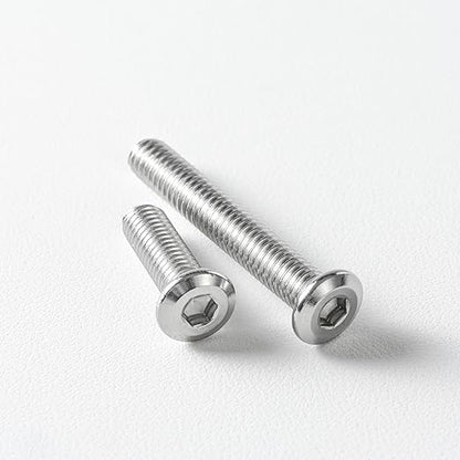 3/16-24 x 5/8" (50 Pack) Flat Head Hex Socket Cap Screws Bolts, 304 Stainless Steel 18-8, Hex Drive, Bright Finish, Fully Machine Thread