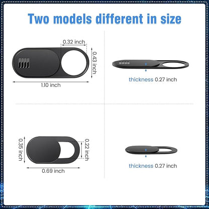 Laptop Camera Cover Slide,3 Large+3 Small Ultra Thin Webcam Cover for Laptop,Computer,Tablet,iPhone 6/7/8 Plus and Tesla Model 3/Y Interior Cabin Camera,Web Cam Blocker Protect Your Privacy