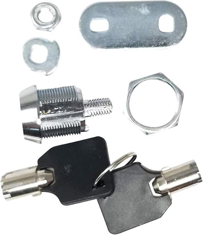 Admiral Locks Tubular Cam Lock, Keyed Alike Removable Key RV Compartment Storage Lock Cabinet Locks (Chrome Pack of 5, 5/8" 180°)