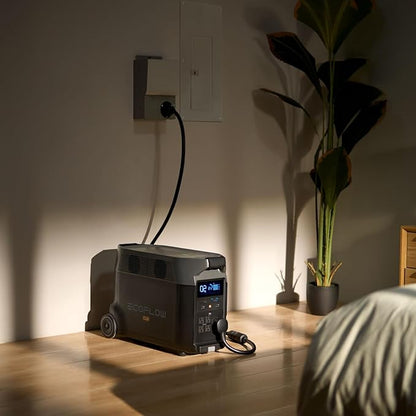 EF ECOFLOW Solar Generator 3.6KWh DELTA Pro with 2X400W Portable Solar Panel, 23% High Efficiency, 5 AC Outlets, 120V/3600W, for Home Backup Outdoors Camping RV Emergency