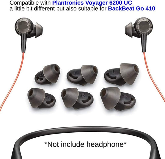 Wiki VALLEY Voyager 6200 UC Eartips Replacement,in-Ear Gels Kit for Plantronics 6200/Backbeat Go 410 Headphone-3 Pair Medium